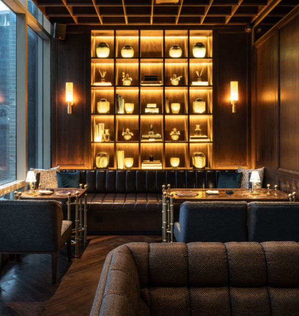 Cafe modern dan mewah dengan desain oriental